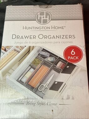 Huntington Home Gray Drawer Organizers Set - 6 Pack